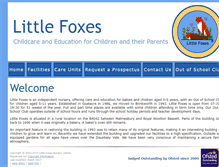 Tablet Screenshot of littlefoxesnursery.com